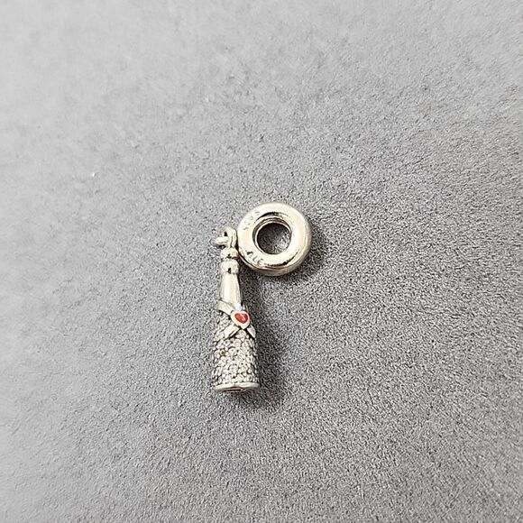 Authentic Pandora ALE Dangle Charm Sparkling Wine Champagne Bottle - Picture 1 of 1